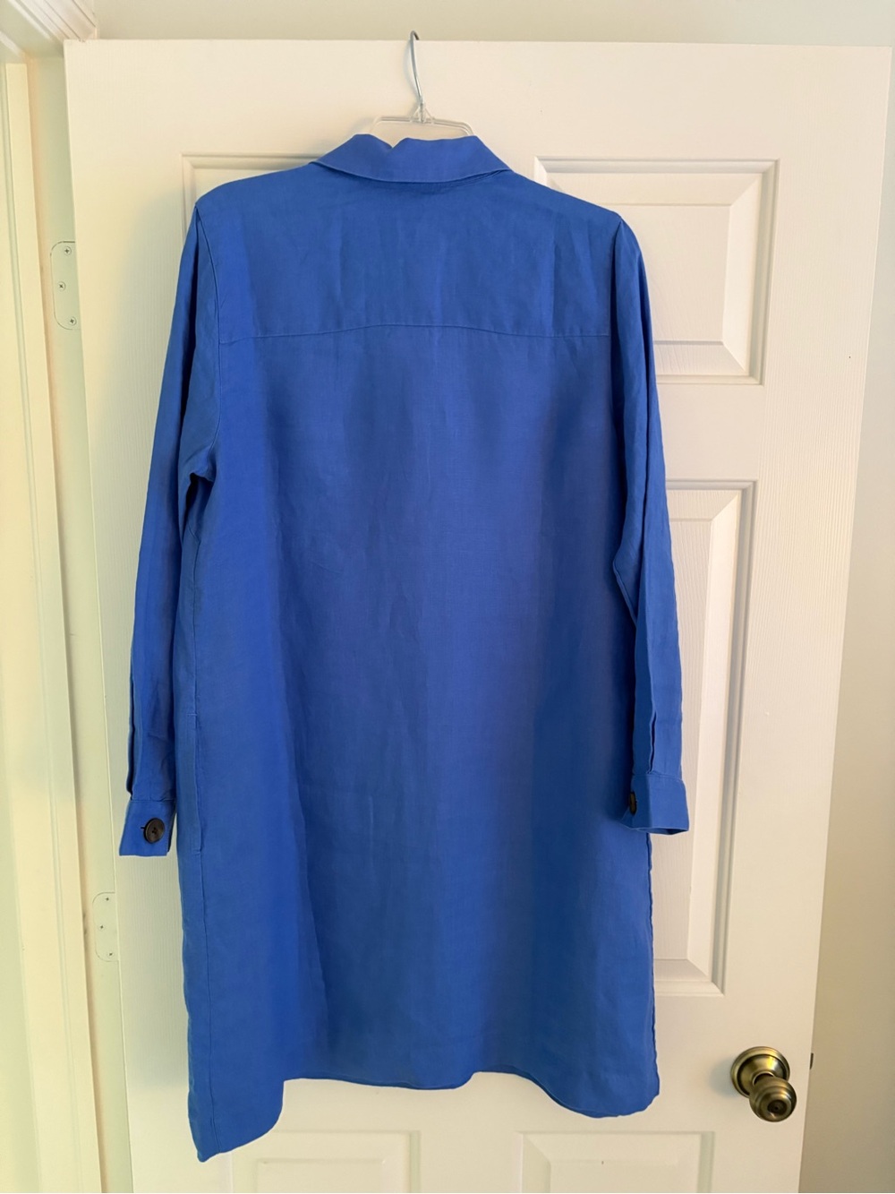 J. Jill Sky Blue Linen Shirt Dress - Picture 7 of 7